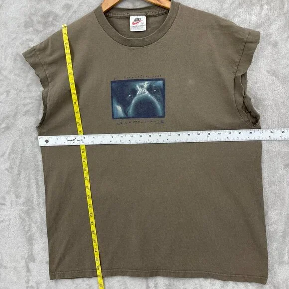 Nike ACG Vintage Dog Your Last Trick Graphic Cut Off Tee USA Made Brown - Picture 11 of 11